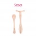 FACIAL MASSAGER CARE SET 2PCS (ROSE PINK)