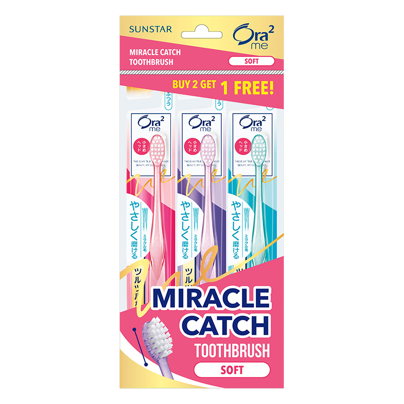 MIRACLE CATCH TOOTHBRUSH VALUE PACK SOFT 3S